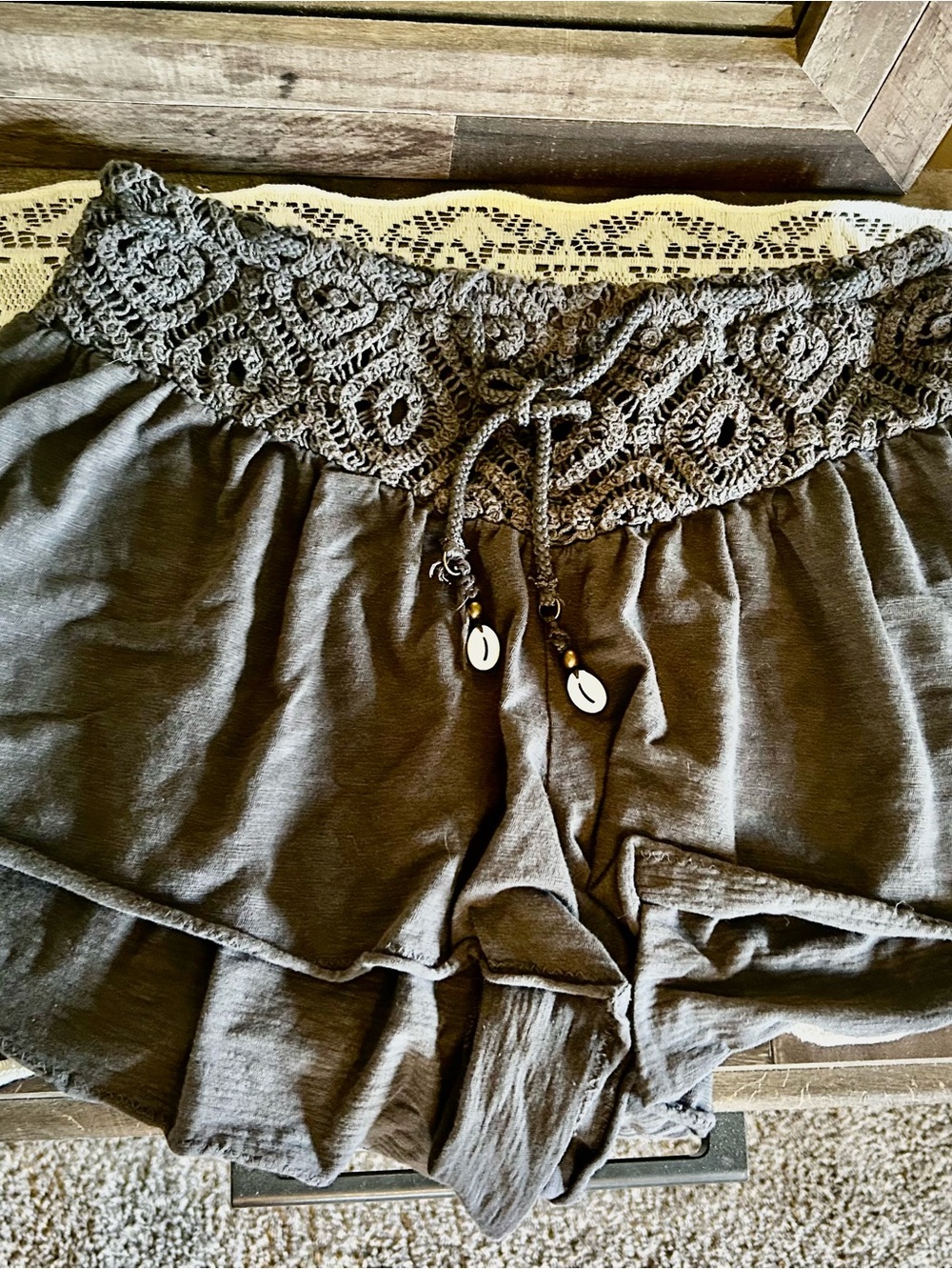 Aerie Flirty Crochet Shorts